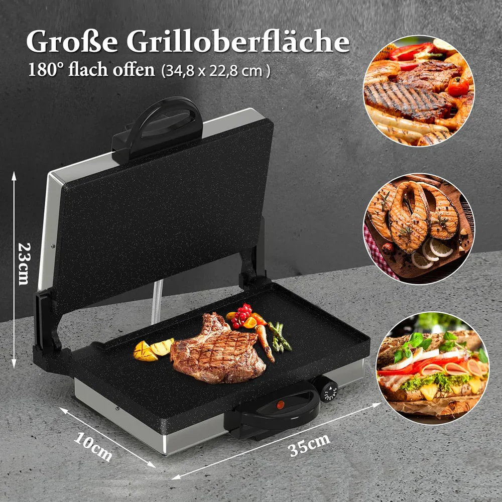 2000W Scheffler Elektrogrill Kontaktgrill 3 in 1 Multigrill, Grill, Elektrischer Optigrill - Image 6