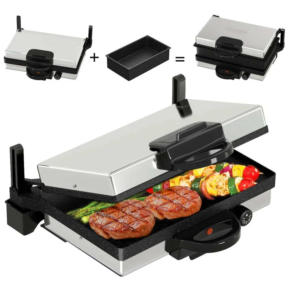 2000W Scheffler Elektrogrill Kontaktgrill 3 in 1 Multigrill, Grill, Elektrischer Optigrill - Image 15