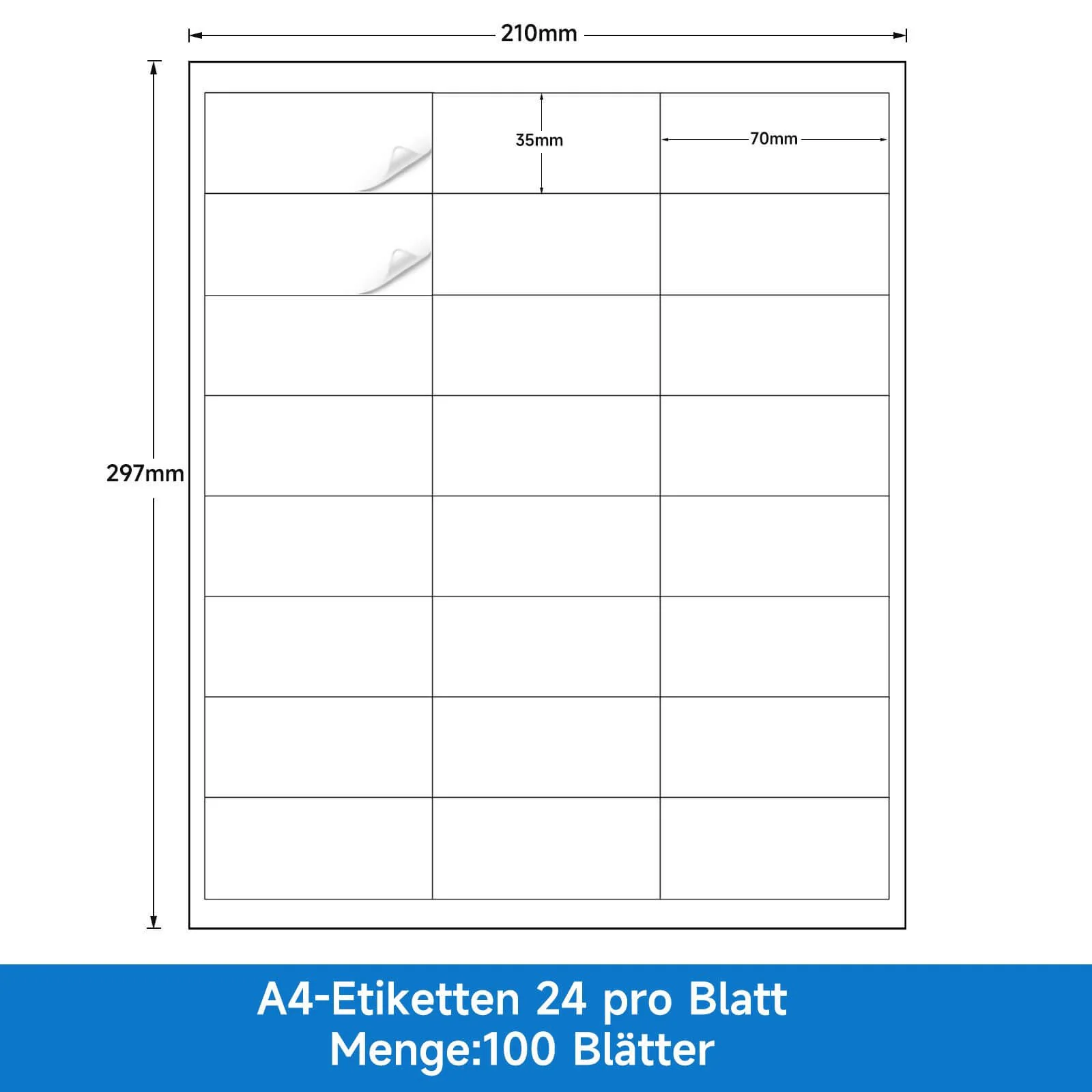 2400 Etiketten A4 – Zuverlässiger Halt, klares Druckbild & umweltfreundlich für Büro, Haushalt und Lager - Image 7