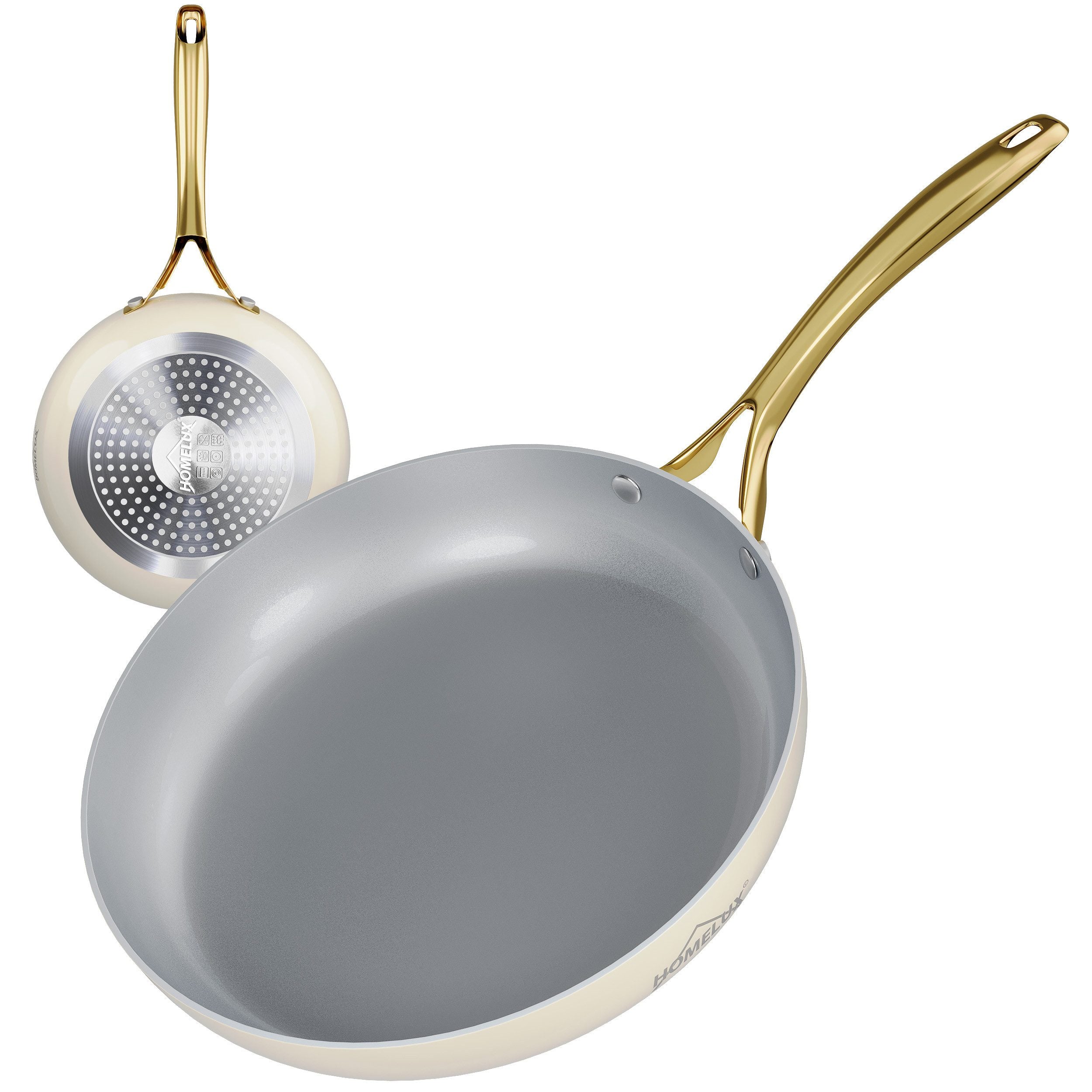 Keramik Antihaft Pfanne Induktion 20/24/28cm (Sie können einen einzelnen Artikel oder ein Set auswählen) Aluguss Bratpfanne Edelstahlgriff - Image 8