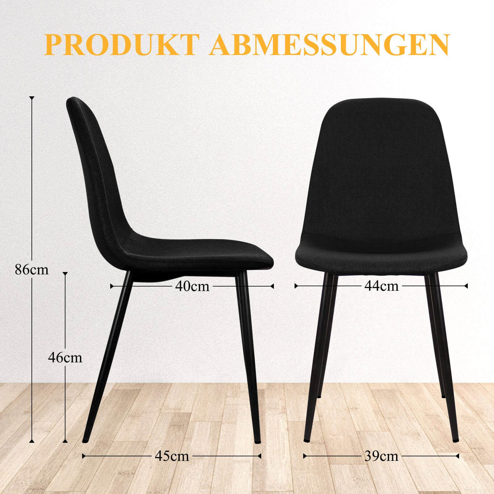 Ergonomisches 4er-Set Esszimmerstühle von HOMELUX Modern, bequem und vielseitig - Image 5