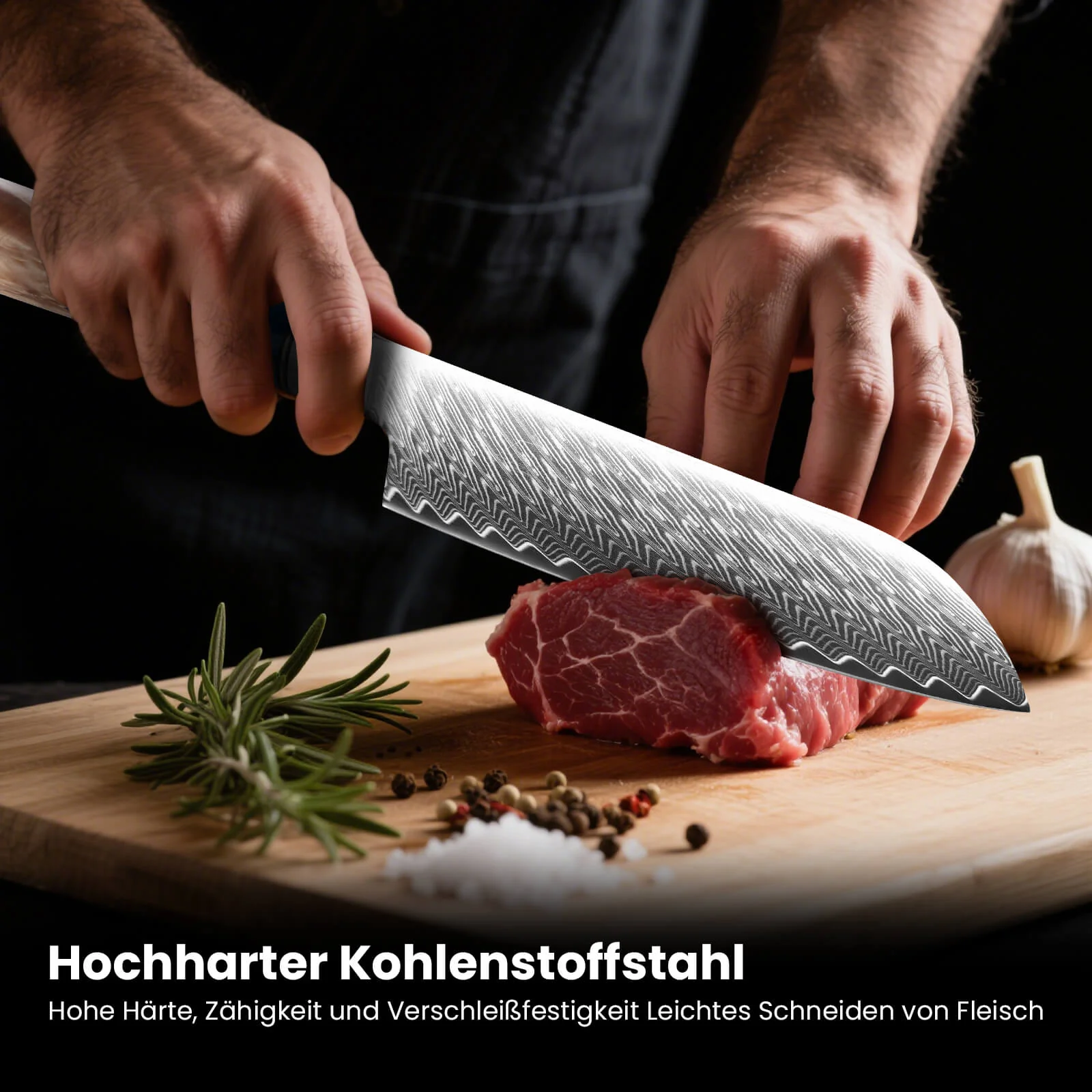 5-Zoll-Kochmesser aus Hochkohlenstoffstahl – Superscharfes Allzweckmesser mit ergonomischem Griff für präzises Schneiden und Obstverarbeitung - Image 5