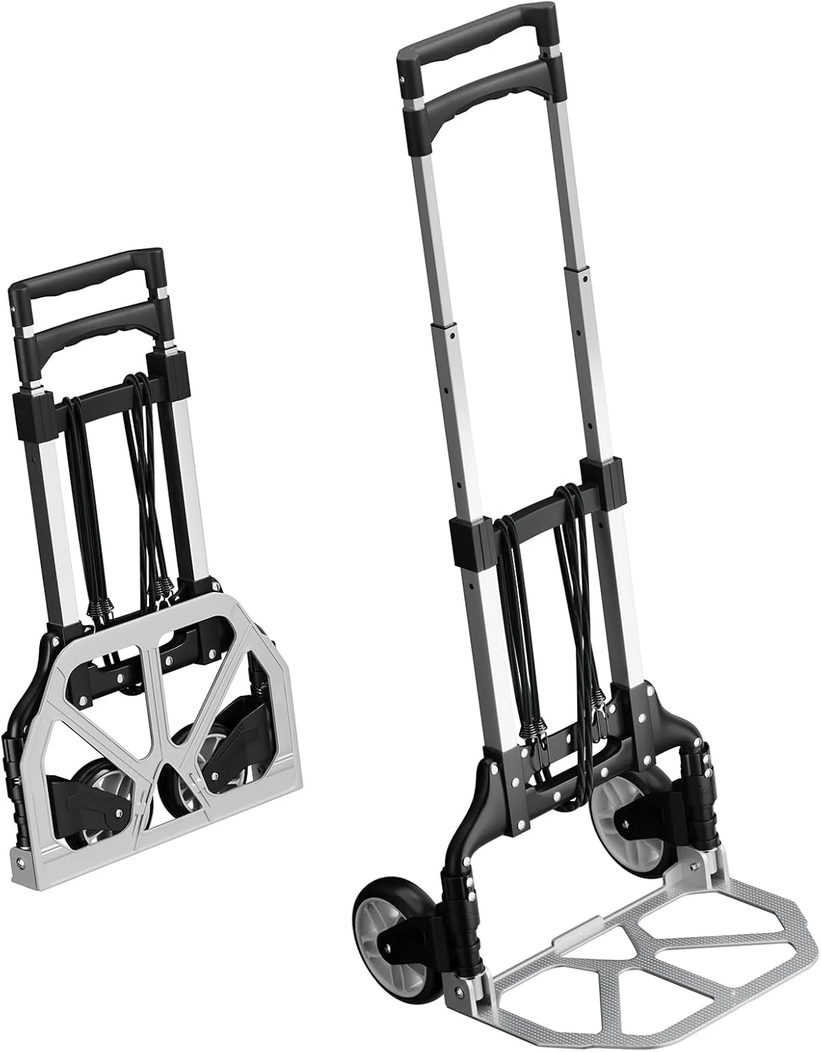 75 kg Transportkarre Höhenverstellbarer Griff, 2 Expanderseil Sackkarre klappbar Homelux Transportkarre Klappbar - Image 4