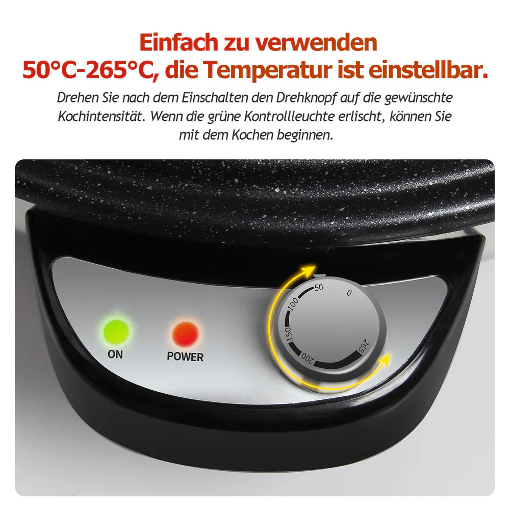 Crêpesmaker Ø50cm 230V 2300 W Fladenbäcker, große Backplatte, Temperaturregler - Image 3