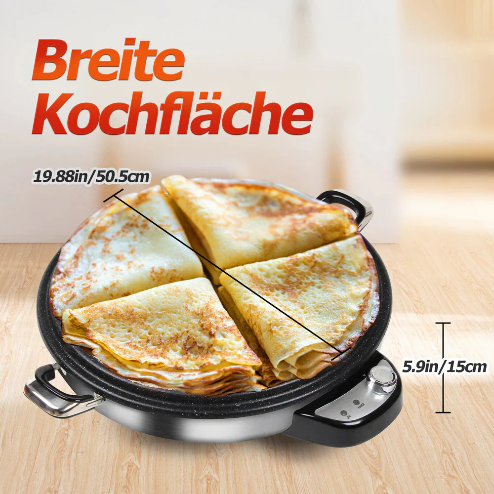 Crêpesmaker Ø50cm 230V 2300 W Fladenbäcker, große Backplatte, Temperaturregler - Image 5