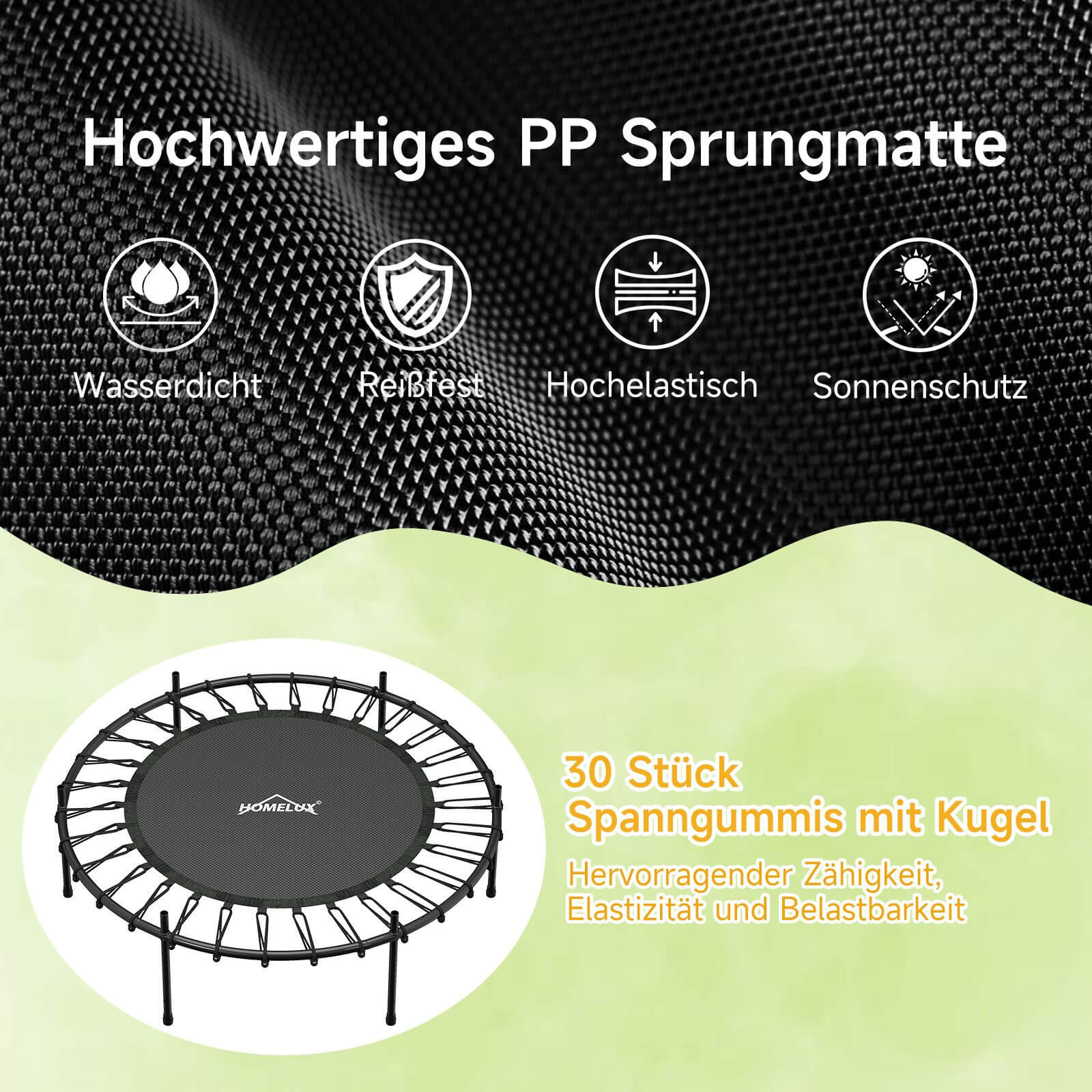 Gartentrampolin mit Sicherheitsnetz bis 100 kg für Kinder, drinnen & draußen - Image 6