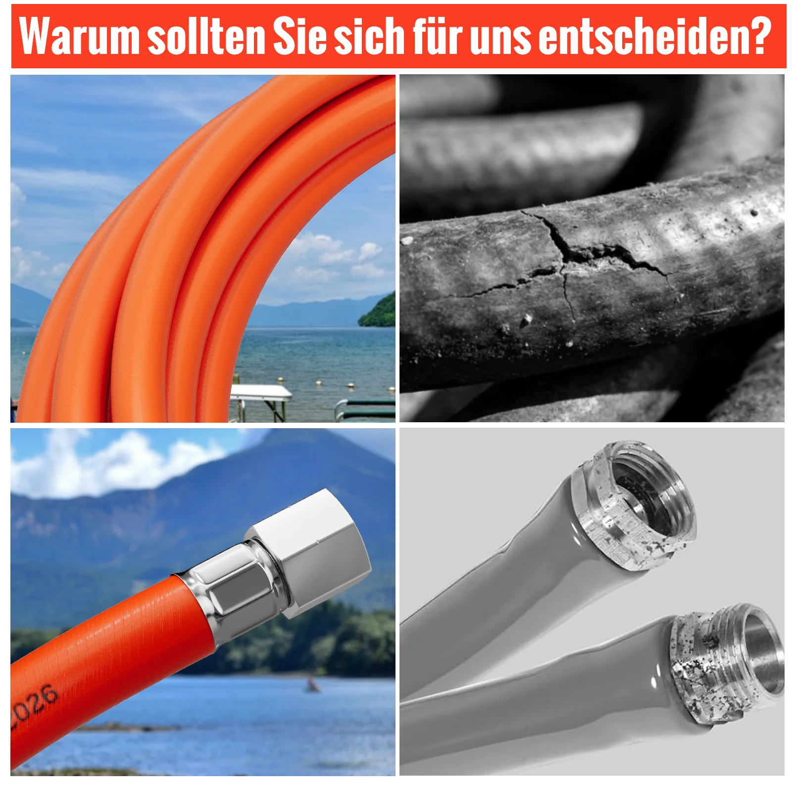 Hochwertiges Gasdruckminderer-Set 50 mbar mit 1,5m flammhemmendem Gasschlauch - Image 7