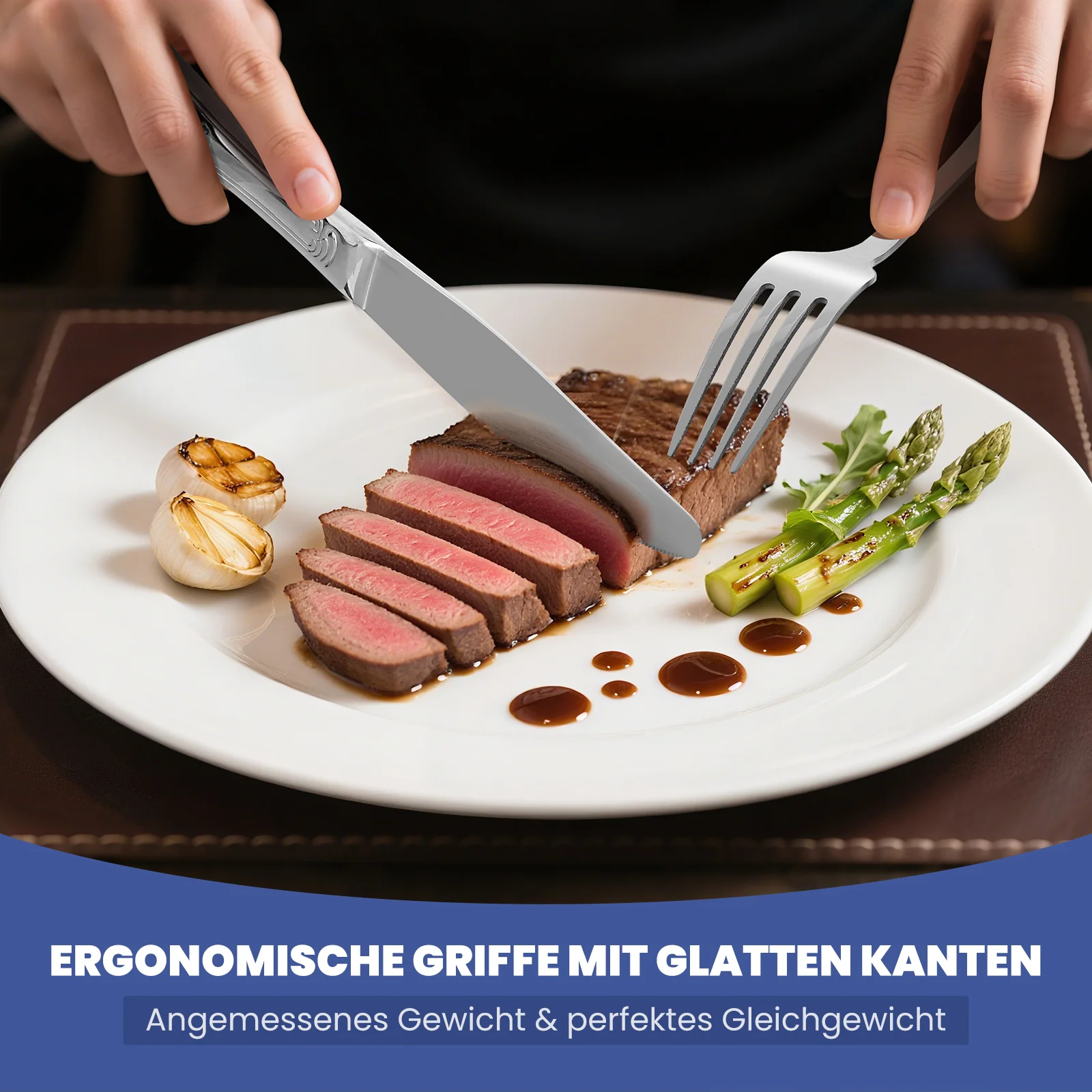 HOMELUX 72-teiliges Besteckset für 12 Personen aus Edelstahl, spülmaschinenfestes Tafelbesteck in edler Geschenkbox - Image 10