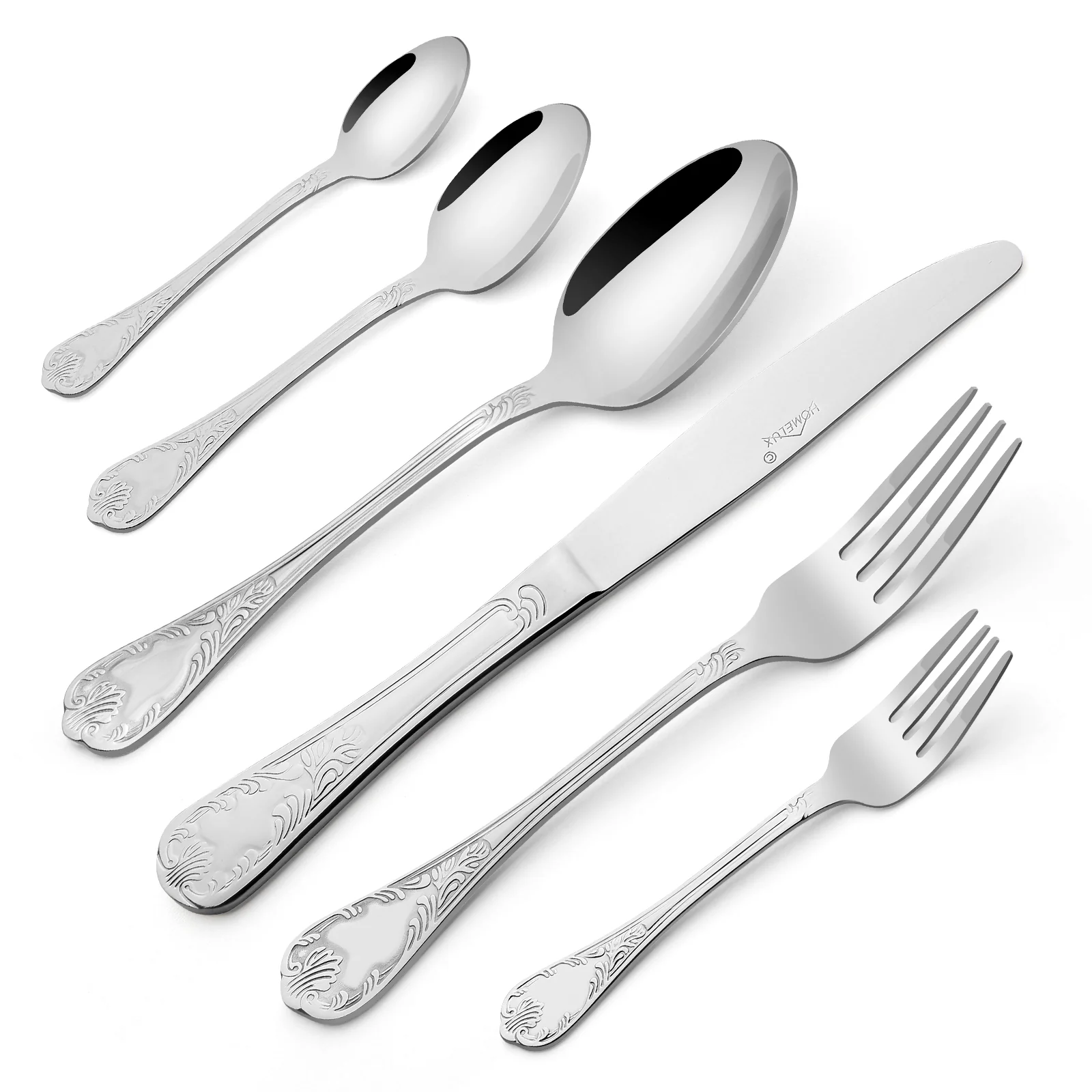 HOMELUX 72-teiliges Besteckset für 12 Personen aus Edelstahl, spülmaschinenfestes Tafelbesteck in edler Geschenkbox - Image 4