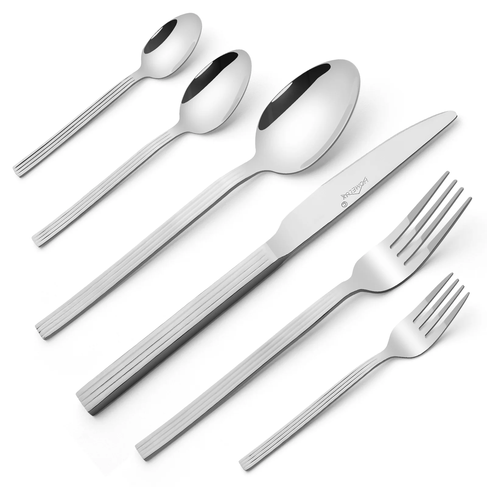 HOMELUX 72-teiliges Besteckset für 12 Personen Edelstahl rostfrei spülmaschinenfest hochglanzpoliert inklusive edler Besteckbox - Image 3