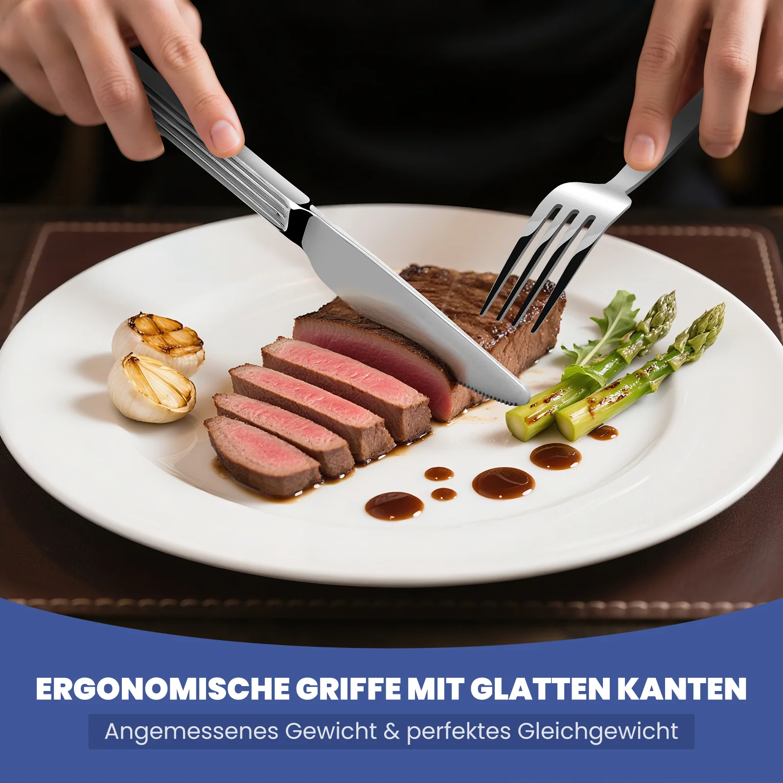 HOMELUX 72-teiliges Besteckset für 12 Personen Edelstahl rostfrei spülmaschinenfest hochglanzpoliert inklusive edler Besteckbox - Image 9