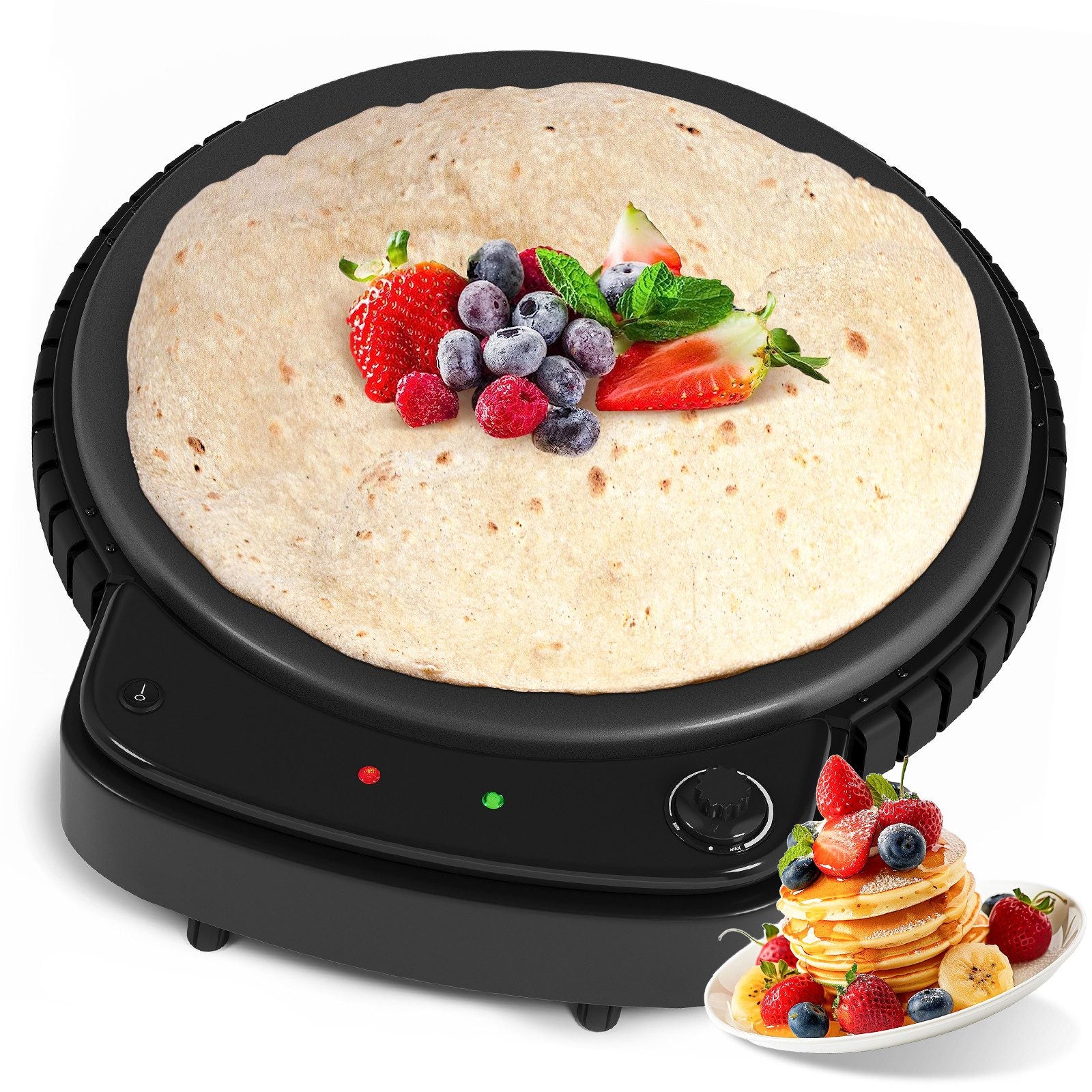 HOMELUX Crêpesmaker 2500W Ø50 cm Pancakemaker, Temperaturregler , Crêpesmaker - Image 2
