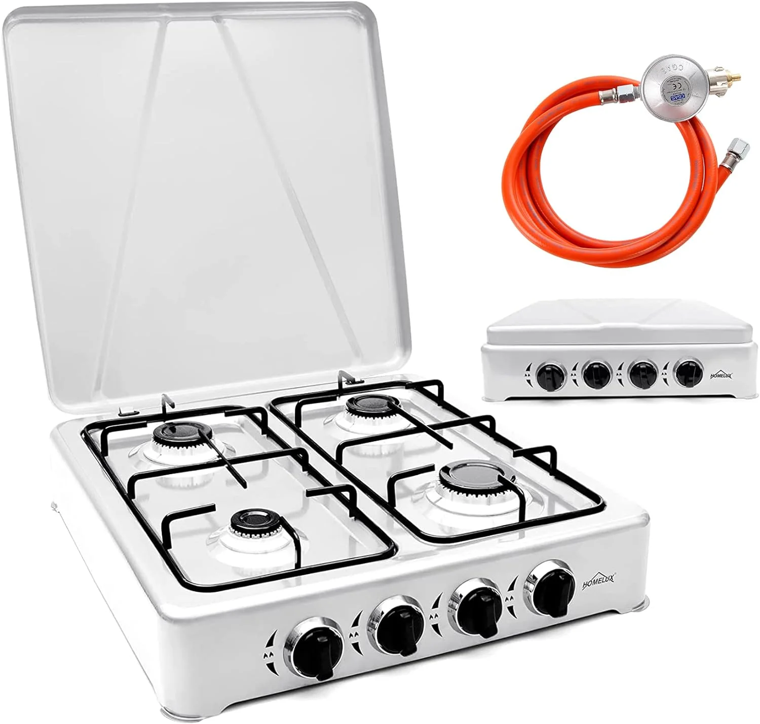 HOMELUX Gaskocher 4 flammig Campingkocher mit Deckel 6,2 kW Kocher Gas Herd Outdoor - Image 15