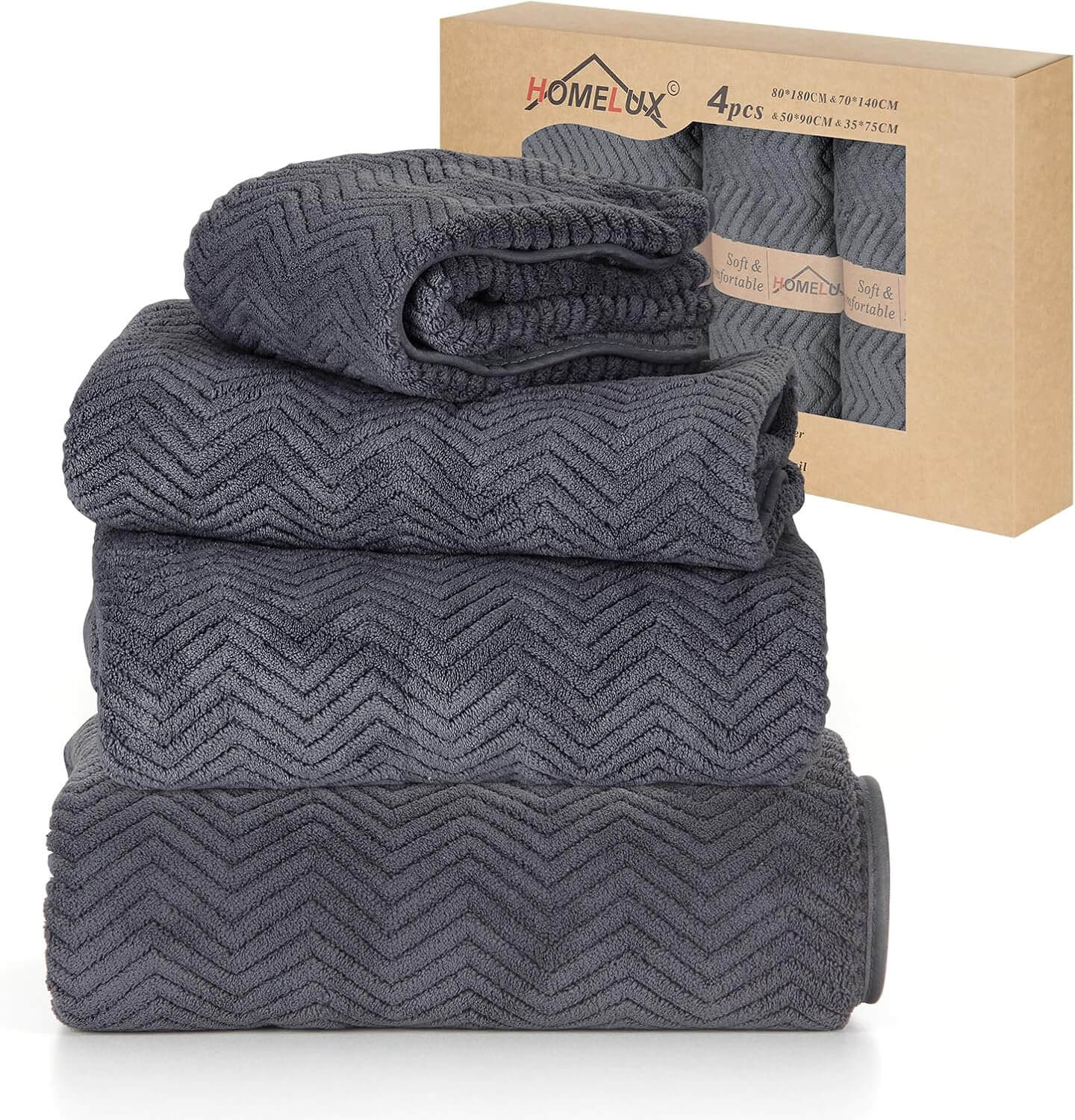 HOMELUX Handtuch Set 2 / 3 / 4 teilig Badetuch Set + Towel saugstarkes Frottiertücher Set - Image 2