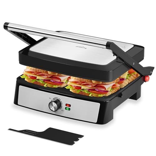 Kontaktgrill Sandwichmaker Panini Grill 2200W Toaster HOMELUX 34x23CM 3-in-1 Multifunktionsgrill für Paninis, Steaks, Sandwiches - Image 21
