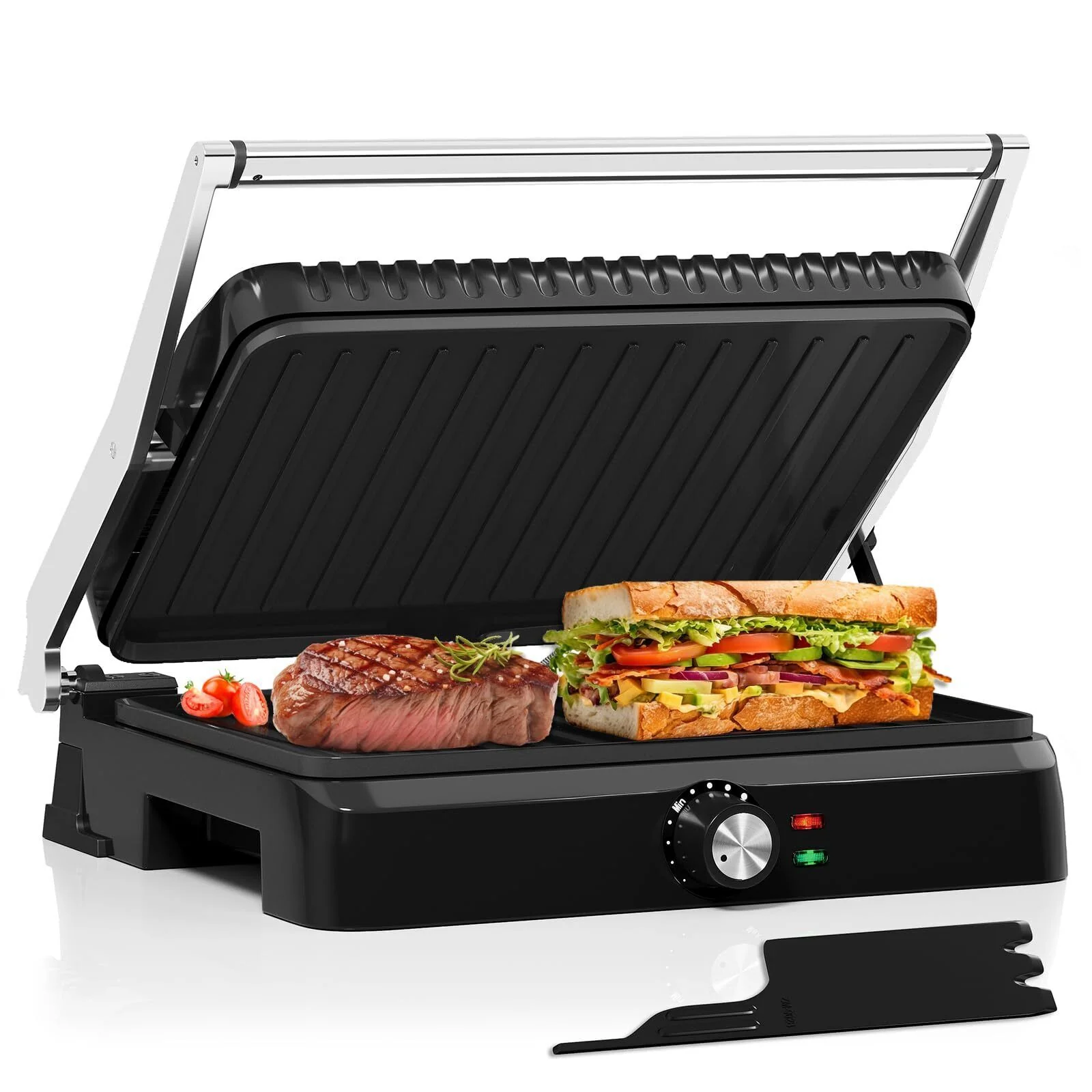 Kontaktgrill Sandwichmaker Panini Grill 2200W Toaster HOMELUX 34x23CM 3-in-1 Multifunktionsgrill für Paninis, Steaks, Sandwiches - Image 6