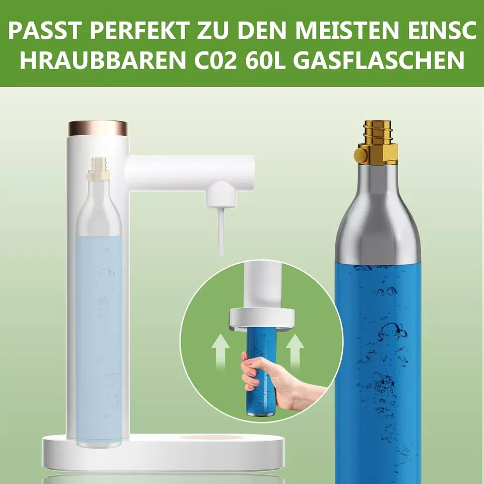 HOMELUX Wassersprudler, Sprudelwasser Maschine Mit 1L PET-Flaschen 316 Edelstahl Flasche Soda Maker - Image 13