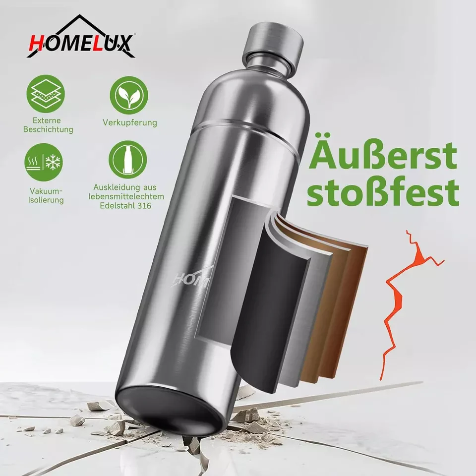 HOMELUX Wassersprudler, Sprudelwasser Maschine Mit 1L PET-Flaschen 316 Edelstahl Flasche Soda Maker - Image 16
