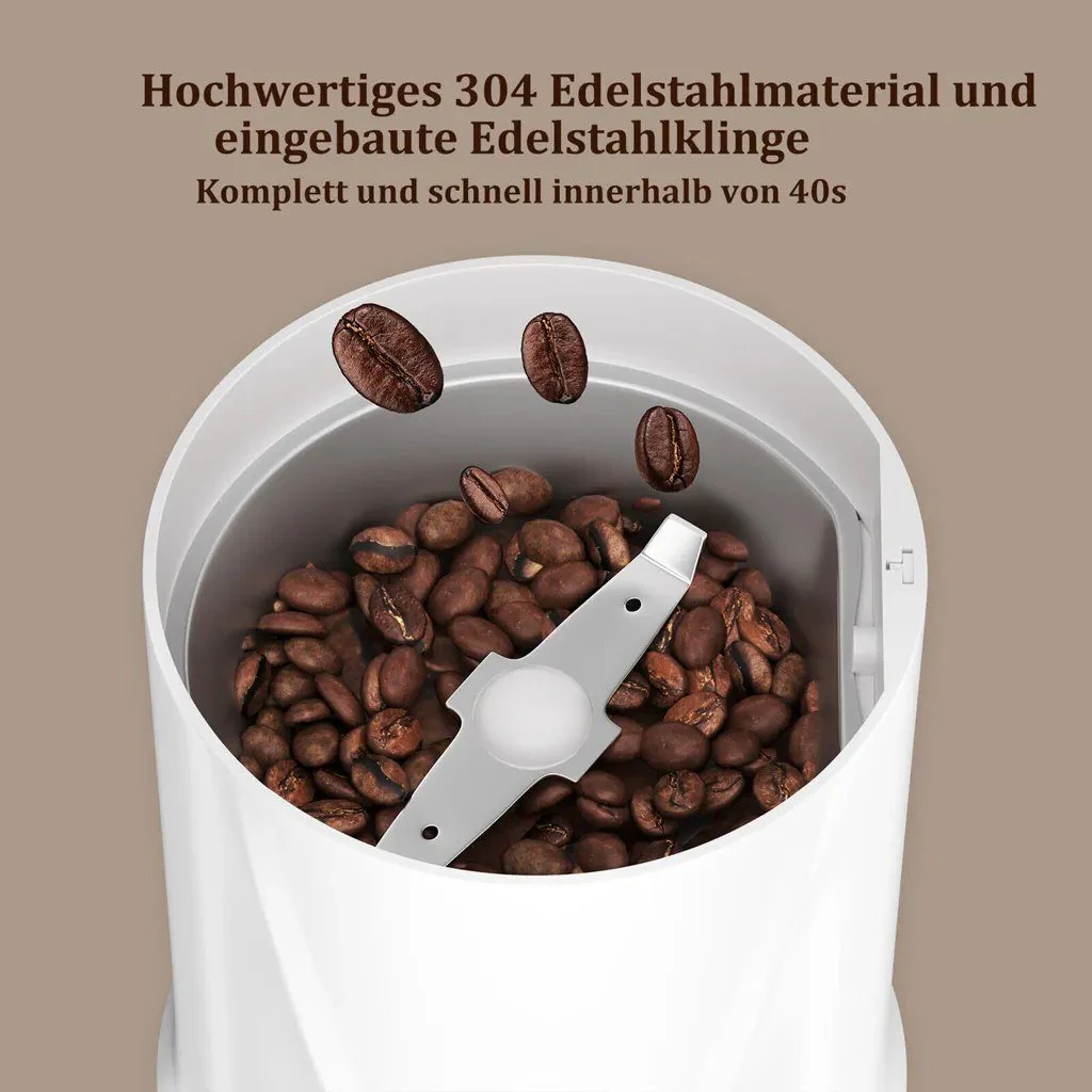 Kaffeemühle 200W Elektrische Kaffeemühle mit 304 Edelstahlmesser 50g Kapazität - Image 2