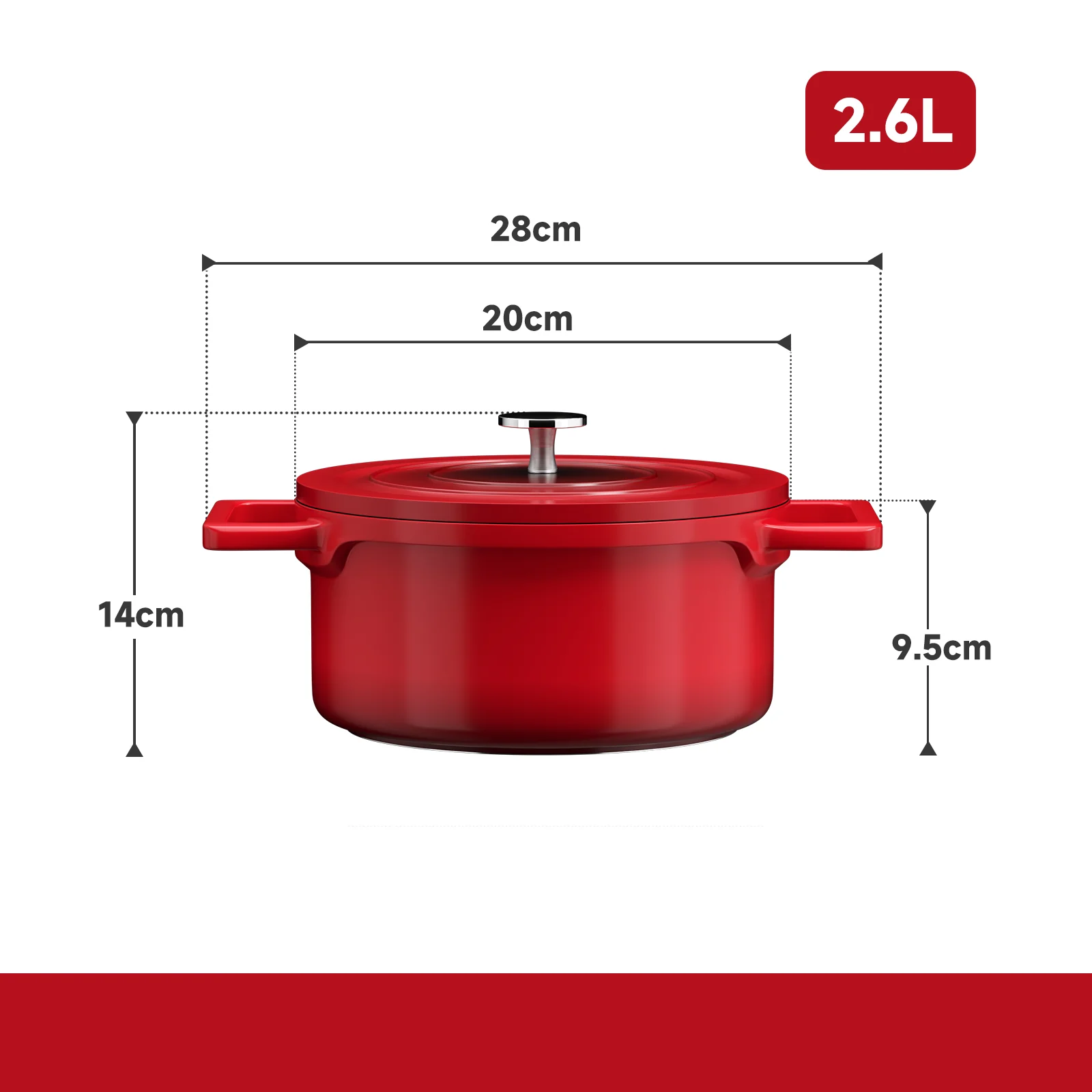 HOMELUX Induktions-Kochtopf aus Aluguss (12/20/24/28cm) mit langlebiger Antihaftbeschichtung - Image 10