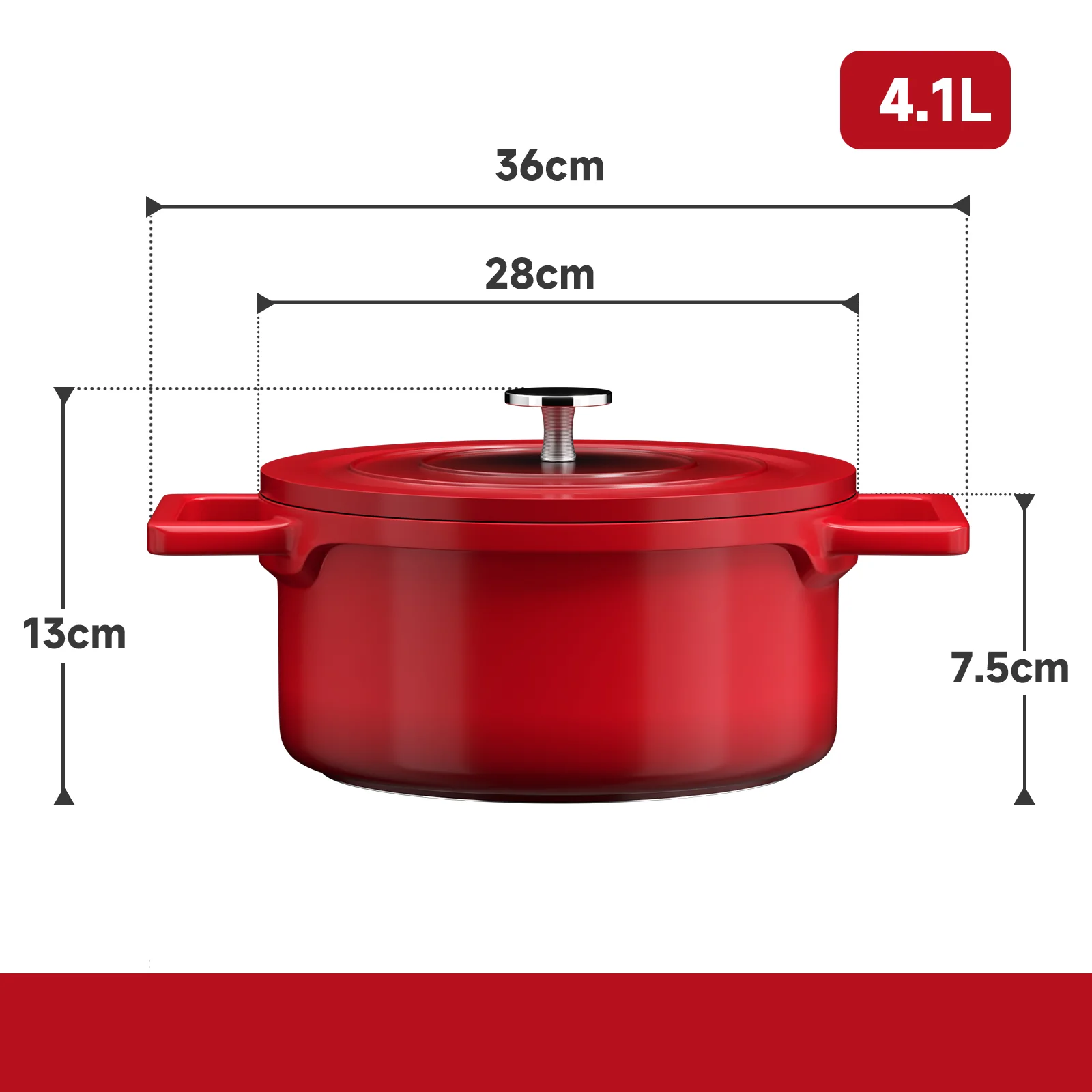 HOMELUX Induktions-Kochtopf aus Aluguss (12/20/24/28cm) mit langlebiger Antihaftbeschichtung - Image 12