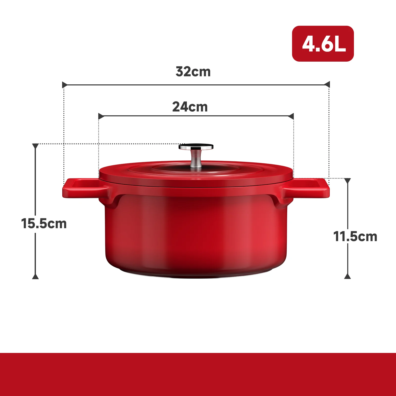 HOMELUX Induktions-Kochtopf aus Aluguss (12/20/24/28cm) mit langlebiger Antihaftbeschichtung - Image 17