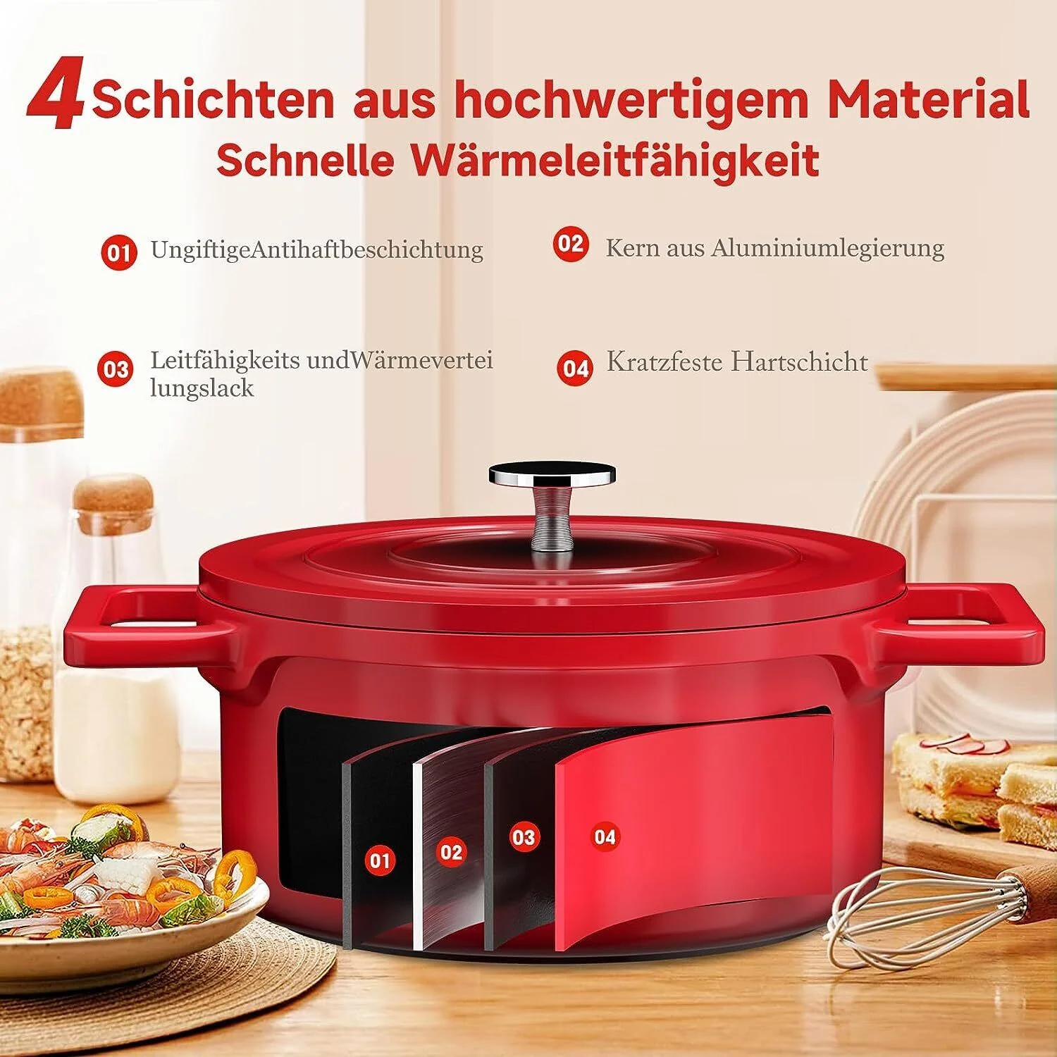 HOMELUX Induktions-Kochtopf aus Aluguss (12/20/24/28cm) mit langlebiger Antihaftbeschichtung - Image 7