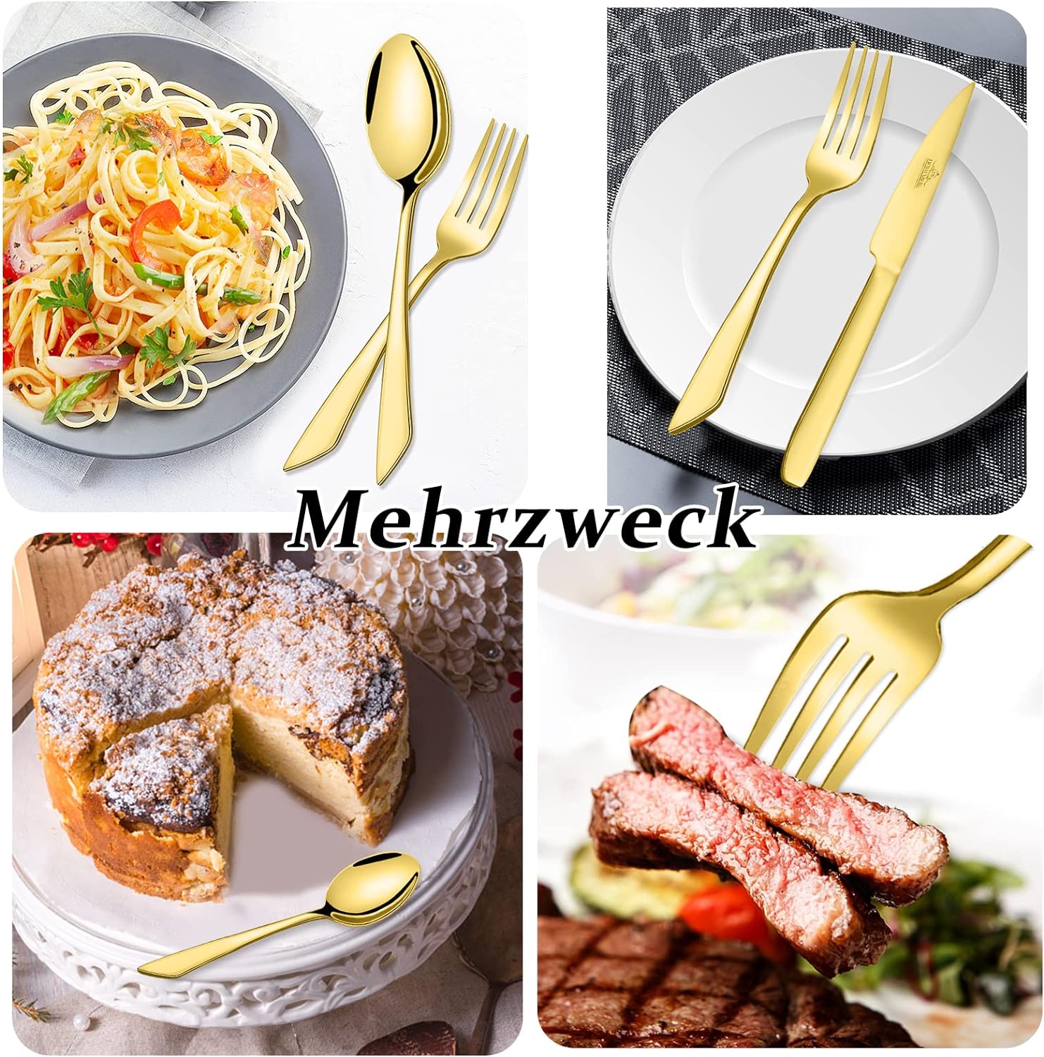 72-teiliges Besteckset aus glänzendem 18/10-Edelstahl für 12 Personen. Spülmaschinenfest & langlebig. Perfekt für jede Gelegenheit - Image 3