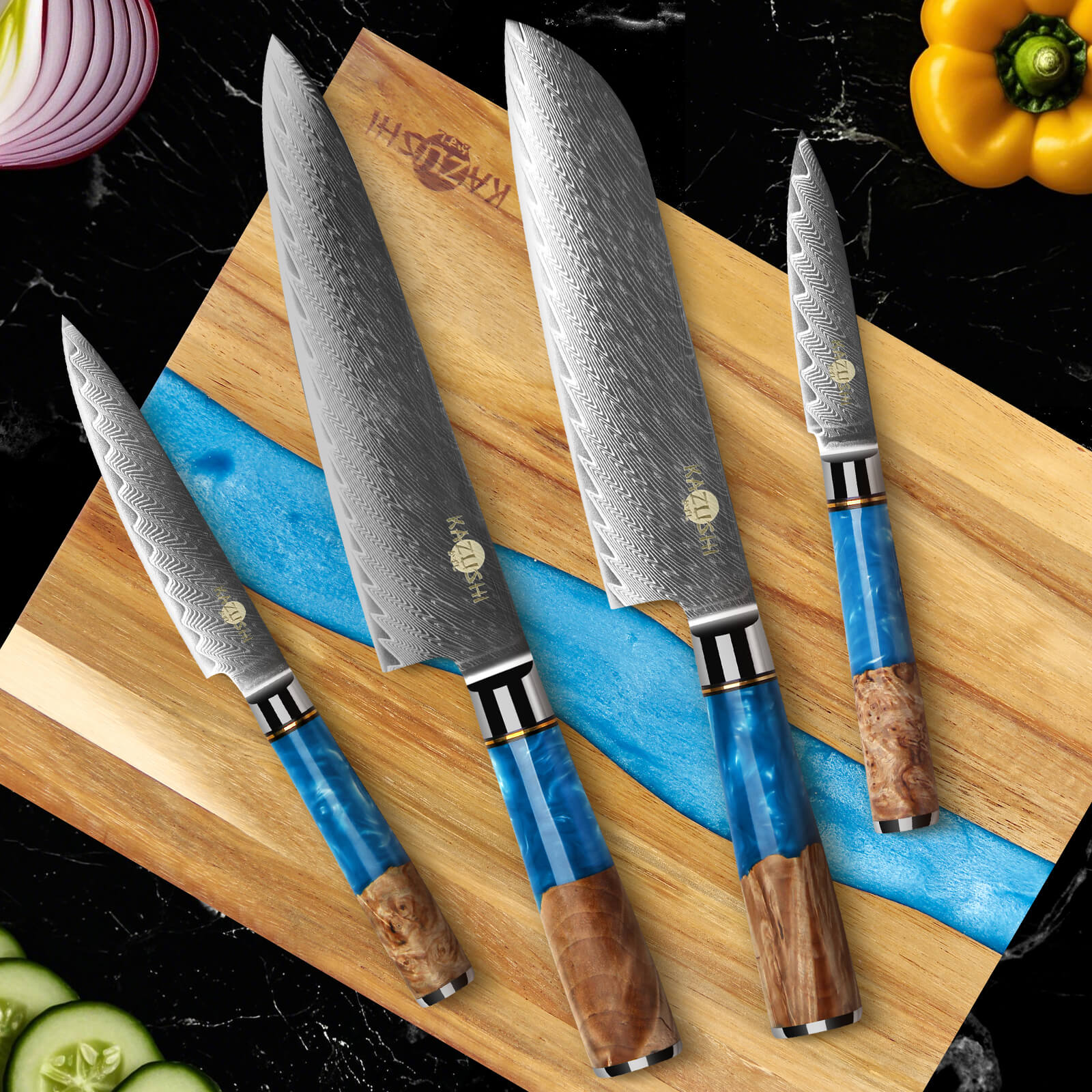 Professionelles 7-Zoll-Santoku-Kochmesser aus Hochkohlenstoffstahl – superscharf, ergonomisch, langlebig, ideal für präzises Schneiden - Image 8