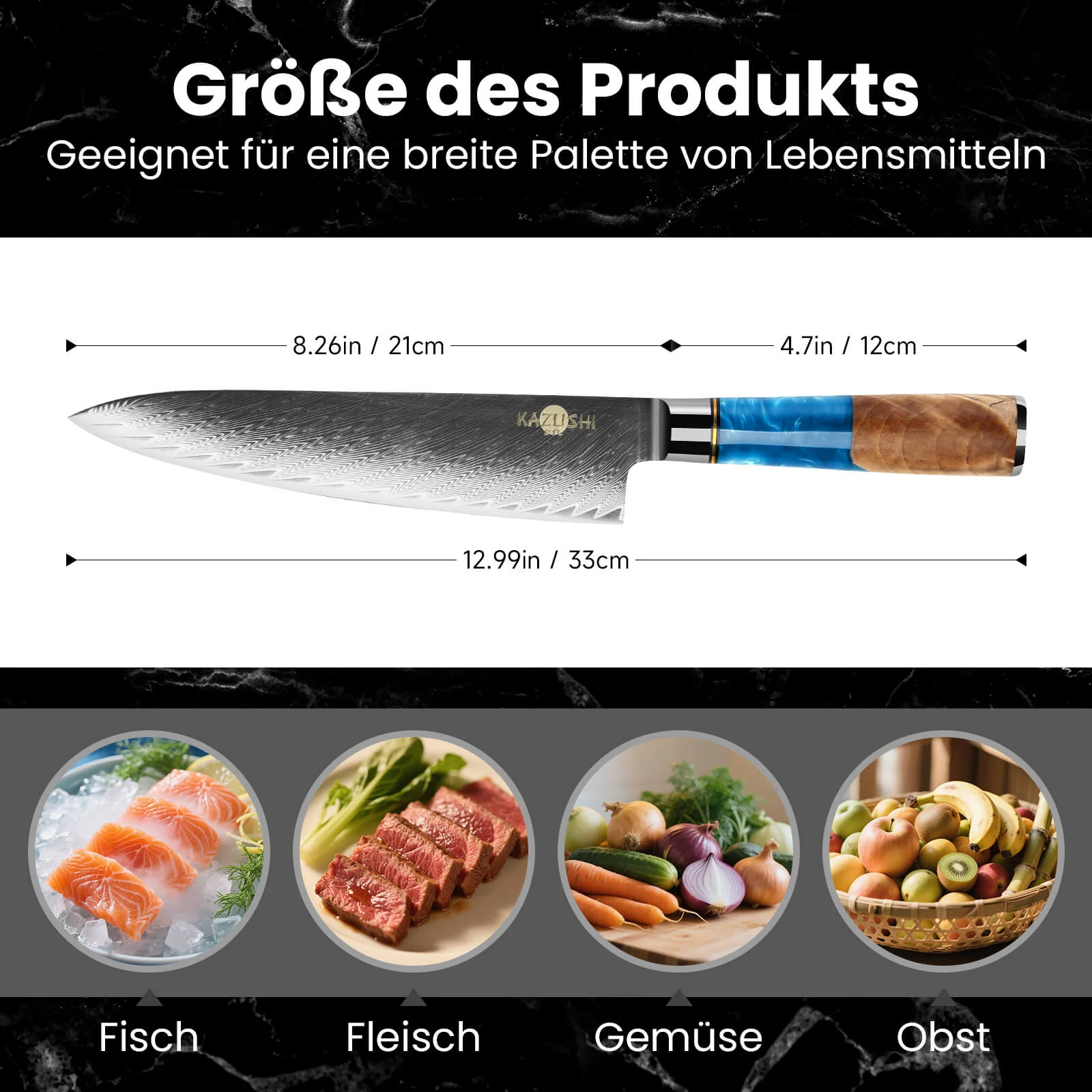 Professionelles 8-Zoll-Kochmesser aus Hochkohlenstoffstahl – superscharf, ergonomisch, langlebig, ideal für Fleisch, Gemüse & mehr - Image 3