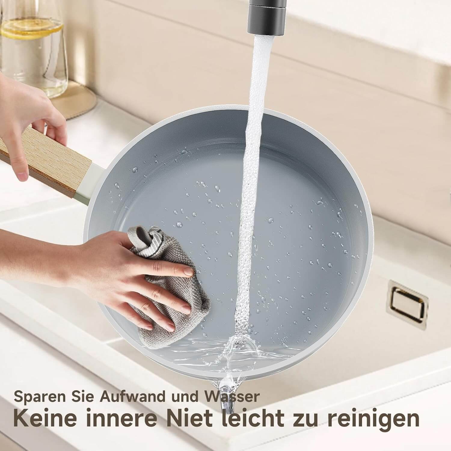 Scheffler Pfannenset 20/24/28cm Bratpfannen mit Antihaft-Beschichtung, Induktionsgeeignet für alle Herdarten - Image 5