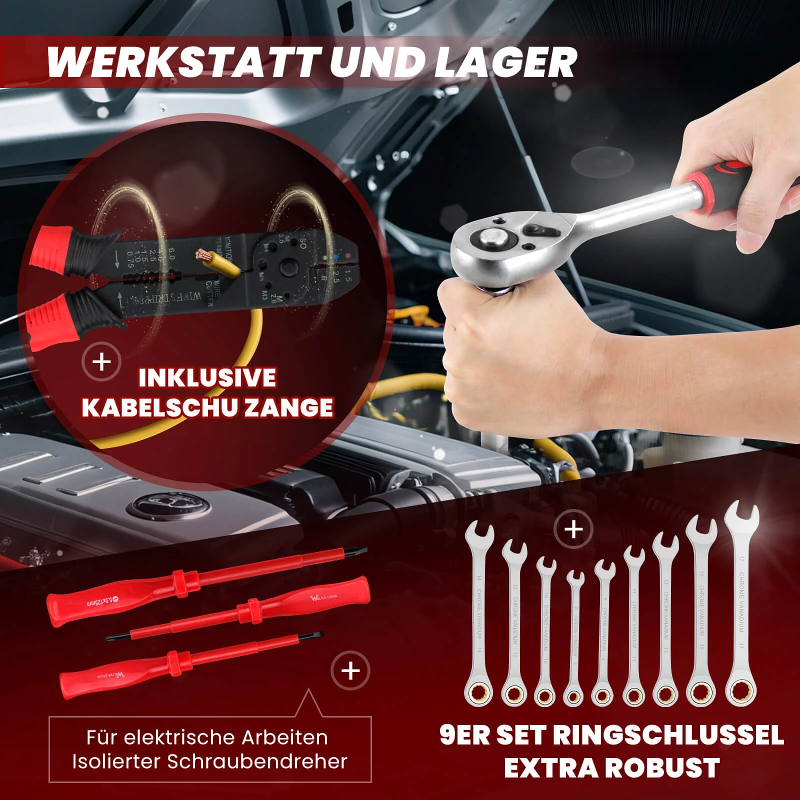 Werkzeugkoffer 409-tlg, Aluminiumkoffer - Image 5