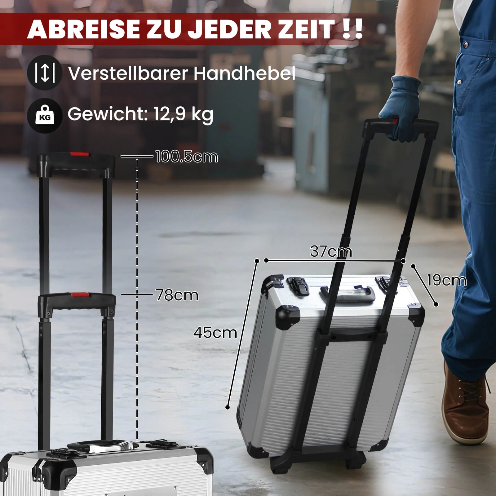 Werkzeugkoffer 409-tlg, Aluminiumkoffer - Image 7